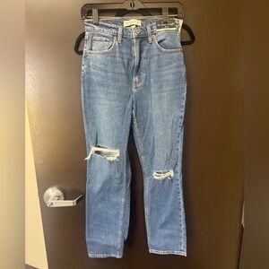 NWT Abercrombie & Fitch Curve Love Ankle Straight Ultra High Rise Jeans